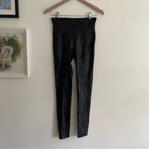 SPANX Black Leather Leggings Size M